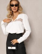 elsa.m by may Bluză Albă cu Broderie și Mânecă Lungă Khodi