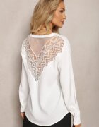 elsa.m by may Bluză Albă cu Broderie și Mânecă Lungă Khodi