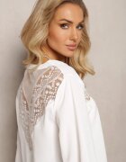 elsa.m by may Bluză Albă cu Broderie și Mânecă Lungă Khodi