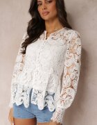 elsa.m by may Bluză Albă Dantelată cu Top Neted Fermin