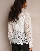 elsa.m by may Bluză Albă Dantelată cu Top Neted Fermin