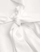 elsa.m by may Bluză Albă Legată La Decolteu cu Dantelă Perforată La Bază Haliritia