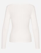 elsa.m by may Bluză Albă Vâscoză cu Mânecă Lungă cu Decolteu Barcă Zaide