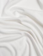 elsa.m by may Bluză Asimetrică Albă din Viscoză cu Mânecă Scurtă Decorată cu Drapaje Undishi