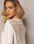 elsa.m by may Bluză bej deschisă cu broderie și mânecă lungă Khodi