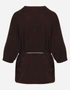 elsa.m by may Bluză bogată în vâscoză croi oversize cu dungă îngustă în talie Valiea Maro