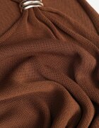 elsa.m by may Bluză din viscoză fără mâneci din tricot maro ornată cu aplicație metalică Alutina