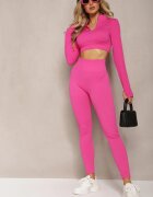 elsa.m by may Bluză Fucsia Elastică cu Fermoar și Decupaj la Tiv Denalla
