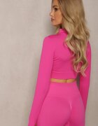 elsa.m by may Bluză Fucsia Elastică cu Fermoar și Decupaj la Tiv Denalla
