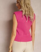 elsa.m by may Bluză Fucsia Tricotată fără Mâneci cu Lanț Kathandra
