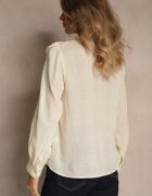 elsa.m by may Bluză Galbenă din Bumbac Decorată cu Broderie Ajurată și Volane Nevole