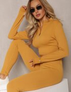 elsa.m by may Bluză Galbenă Elastică cu fermoar cu decupaj la tiv Denalla