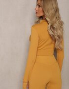 elsa.m by may Bluză Galbenă Elastică cu fermoar cu decupaj la tiv Denalla