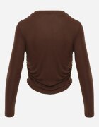 elsa.m by may Bluză Longsleeve cu fronseu din țesătură semi-transparentă din lyocell Kiava Maro