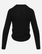 elsa.m by may Bluză Longsleeve cu fronseu din țesătură semi-transparentă din lyocell Kiava Neagră