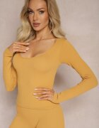 elsa.m by may Bluză mulată cropped galbenă cu dungi Elowenia