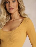 elsa.m by may Bluză mulată cropped galbenă cu dungi Elowenia