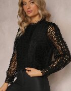 elsa.m by may Bluză neagră de dantelă Nohames