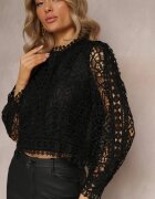 elsa.m by may Bluză neagră de dantelă Nohames