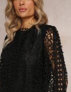 elsa.m by may Bluză neagră de dantelă Nohames