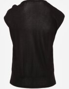 elsa.m by may Bluză Neagră din tricot de viscoză fără mâneci decorată cu aplicație metalică Alutina