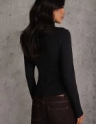 elsa.m by may Bluză Neagră Longsleeve din Bumbac Avelfia