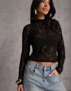 elsa.m by may Bluză Negră Maletă cu Dantelă Dinita