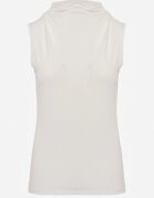 elsa.m by may Bluză Top Albă Fără Mâneci cu Guler Înalt Nedire
