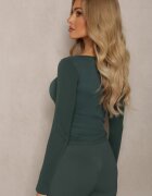 elsa.m by may Bluză Verde Mulată cu Dungi Cropped Elowenia