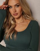 elsa.m by may Bluză Verde Mulată cu Dungi Cropped Elowenia