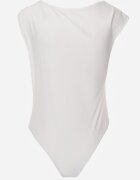 elsa.m by may Body Alb cu Croi Asimetric cu Drapaj Asintlia