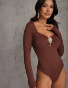 elsa.m by may Body Maron cu Ornament Metalic Aferriva