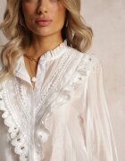 elsa.m by may Cămașă Albă cu nasturi cu dantelă decorativă Raneem