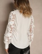 elsa.m by may Cămașă Albă Din Dantelă Încheiată Cu Nasturi Aneries