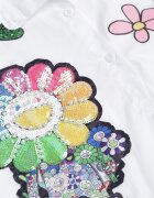 elsa.m by may Cămașă Albă Lungă cu mâneci 3/4 încheiată cu nasturi cu aplicații decorative Vieva