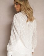 elsa.m by may Cămașă Albă Transparentă cu Mâneci Bufante Pijama