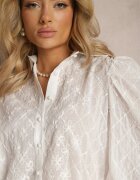elsa.m by may Cămașă Albă Transparentă cu Mâneci Bufante Pijama