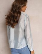 elsa.m by may Cămașă albastră cu nasturi cu dantelă decorativă Raneem