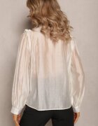 elsa.m by may Cămașă bej cu nasturi cu dantelă decorativă Raneem