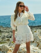 elsa.m by may Cămașă Bej Deschis cu Fir Strălucitor și Inserții Brodate Daizee