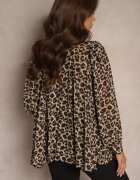 elsa.m by may Cămașă Bej Leopard Legată la gât Nevlore