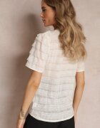 elsa.m by may Cămașă Bluză Bej cu Dantelă și Volane Engelli