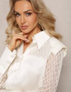 elsa.m by may Cămașă din plasă bej cu guler Higisa
