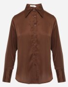 elsa.m by may Cămașă elegantă din țesătură din satin cu guler prelungit Joreja Maro