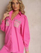 elsa.m by may Cămașă fucsia cu zirconii și perle ornamentale Quezia