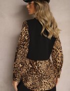 elsa.m by may Cămașă Maro cu imprimeu leopard și Vestă Deschisă Arelise