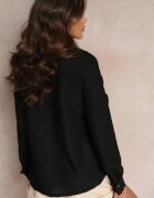 elsa.m by may Cămașă Neagră cu Guler și Fundă cu Zirconii Mirabell