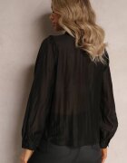 elsa.m by may Cămașă Neagră cu nasturi cu dantelă decorativă Raneem