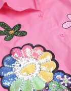 elsa.m by may Cămașă Roz Lungă cu Mâneci 3/4 cu Nasturi cu Aplicații Decorative Vieva