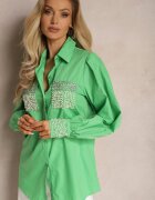 elsa.m by may Cămașă Verde cu Circonii și Perle de Bijuterie Quezia